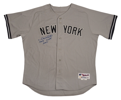 2005 Gary Sheffield Game Used and Signed New York Yankees Road Jersey (PSA/DNA)